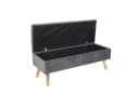 RELAXDAYS Truhenbank Sitzbank Samt mit Stauraum Dunkelgrau Bild 5