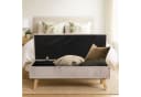 relaxdays Truhenbank Sitzbank Samt Creme Bild 1