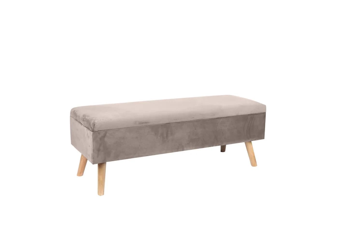 relaxdays Truhenbank Sitzbank Samt Creme - Bild 2
