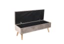 relaxdays Truhenbank Sitzbank Samt Creme Bild 5
