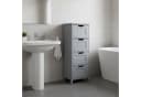 relaxdays Midischrank Badezimmerschrank 4 Schubladen grau Bild 1