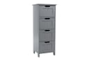 relaxdays Midischrank Badezimmerschrank 4 Schubladen grau Bild 2