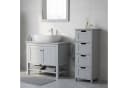 relaxdays Midischrank Badezimmerschrank 4 Schubladen grau Bild 3