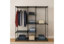 relaxdays Standregal Offene Garderobe Schwarz Metall Bild 1