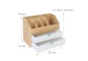 relaxdays Schreibtisch Organizer Bambus mit 2 Schubladen Bild 4