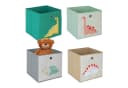 relaxdays Faltbox Kinder Aufbewahrungsboxen im 4er Set Bunt Bild 2