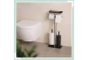 relaxdays WC-Garnitur Schwarz Edelstahl mit Ablage Bild 1