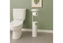 relaxdays Toilettenpapierhalter mit Ablage Weiß Freistehend Bild 1