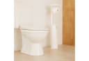 relaxdays Toilettenpapierhalter mit Ablage Weiß Freistehend Bild 3