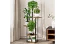 relaxdays Pflanzentreppe 5-stufig Schwarz Industrial Design Bild 1