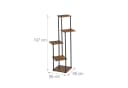 relaxdays Pflanzentreppe 5-stufig Schwarz Industrial Design Bild 4