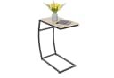 relaxdays Beistelltisch C-Form Holzoptik Schwarz Bild 2