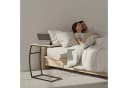 relaxdays Beistelltisch C-Form Holzoptik Schwarz Bild 3