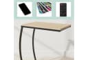 relaxdays Beistelltisch C-Form Holzoptik Schwarz Bild 5