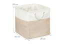 relaxdays Regalkorb Aufbewahrungskorb Leinen 4er Set Beige Bild 4