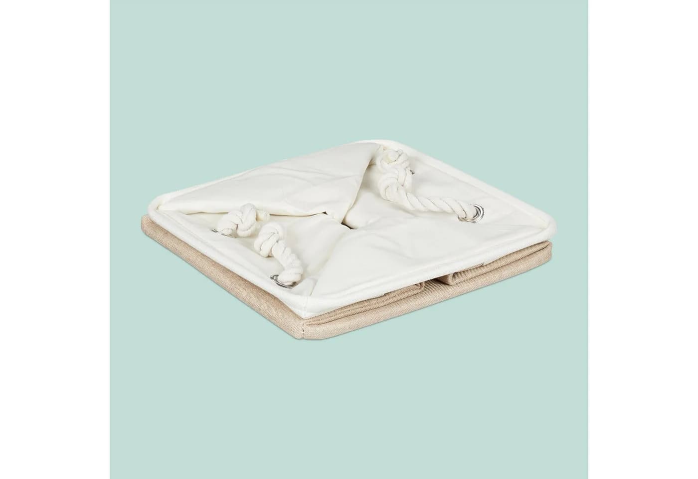 relaxdays Regalkorb Aufbewahrungskorb Leinen 4er Set Beige - Bild 5