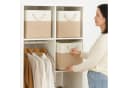 relaxdays Regalkorb Aufbewahrungskorb Leinen im 3er Set, Beige Bild 1