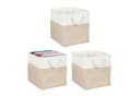 relaxdays Regalkorb Aufbewahrungskorb Leinen im 3er Set, Beige Bild 2