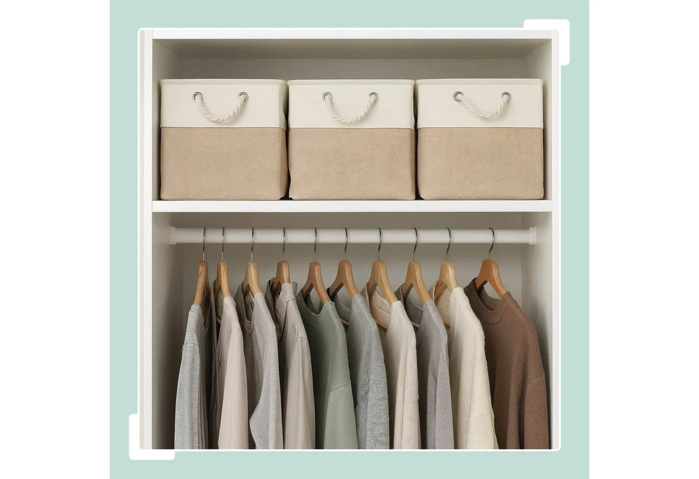 relaxdays Aufbewahrungskorb Leinen 3er Set Beige - Bild 3