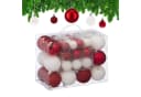 relaxdays Weihnachtskugeln Set 50 St. Weiß Rot 3 Größen Bild 2
