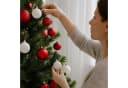 relaxdays Weihnachtskugeln Set 50 St. Weiß Rot 3 Größen Bild 3