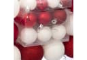relaxdays Weihnachtskugeln Set 50 St. Weiß Rot 3 Größen Bild 5