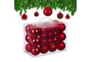 relaxdays Weihnachtsbaumkugel 50er Set Rot Silber Kunststoff Bild 2