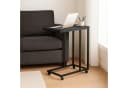 relaxdays Beistelltisch C-Form mit Rollen Schwarz Bild 1