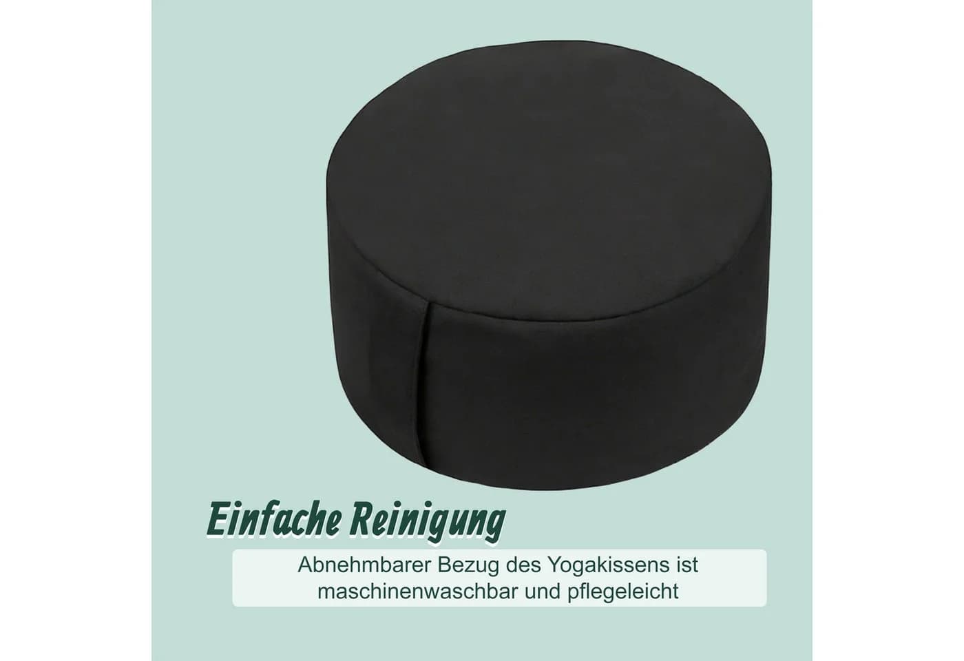 relaxdays Yogakissen Meditationskissen Yoga schwarz - Bild 5