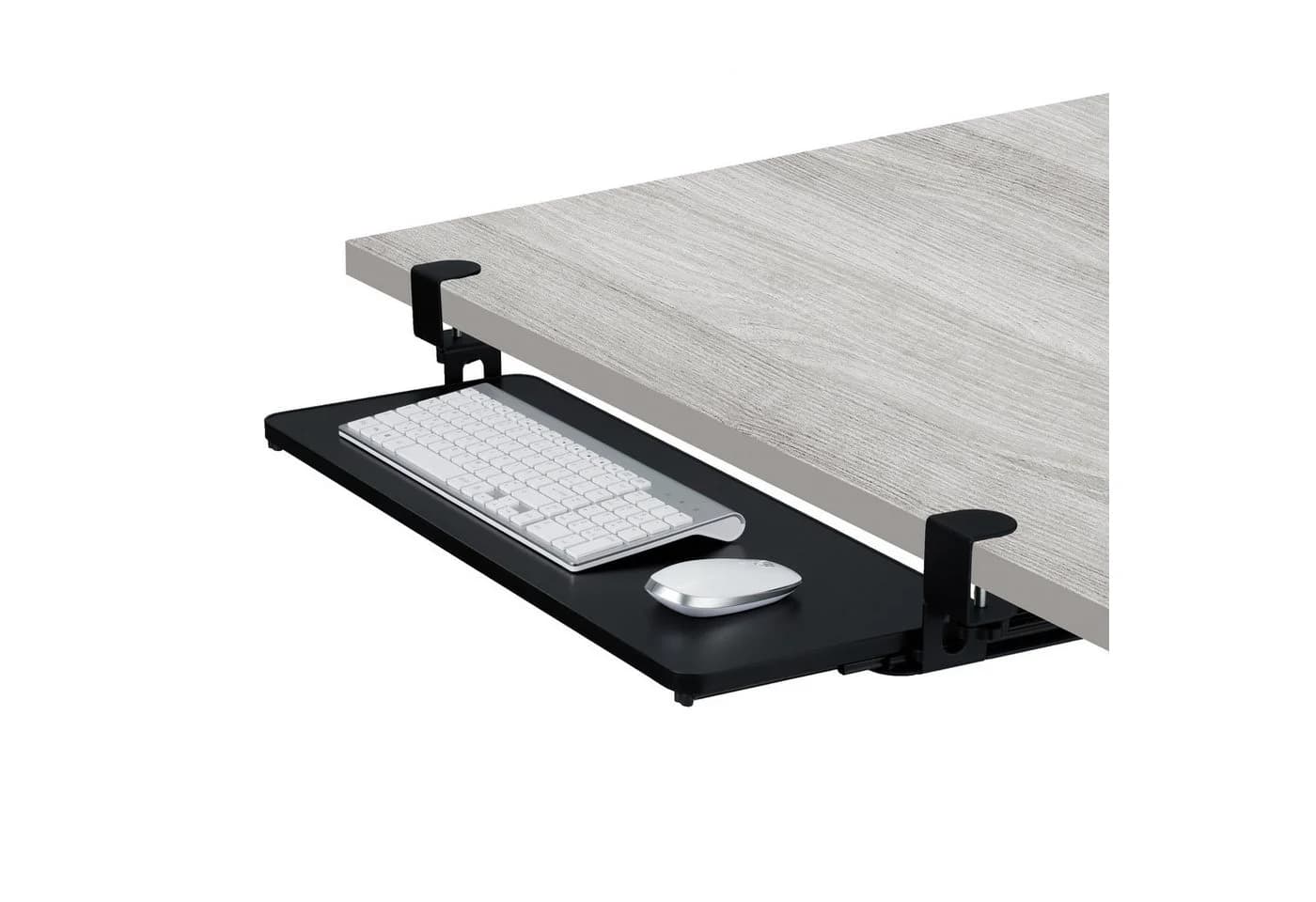 relaxdays Ausziehbare Tastaturablage Schwarz Klemmhalterung - Bild 2
