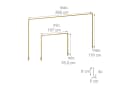 relaxdays Tischbogen Klemmhalter Gold Ausziehbar Bild 4