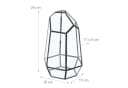 relaxdays Geometrisches Pflanzenterrarium aus Glas, schwarz Bild 4