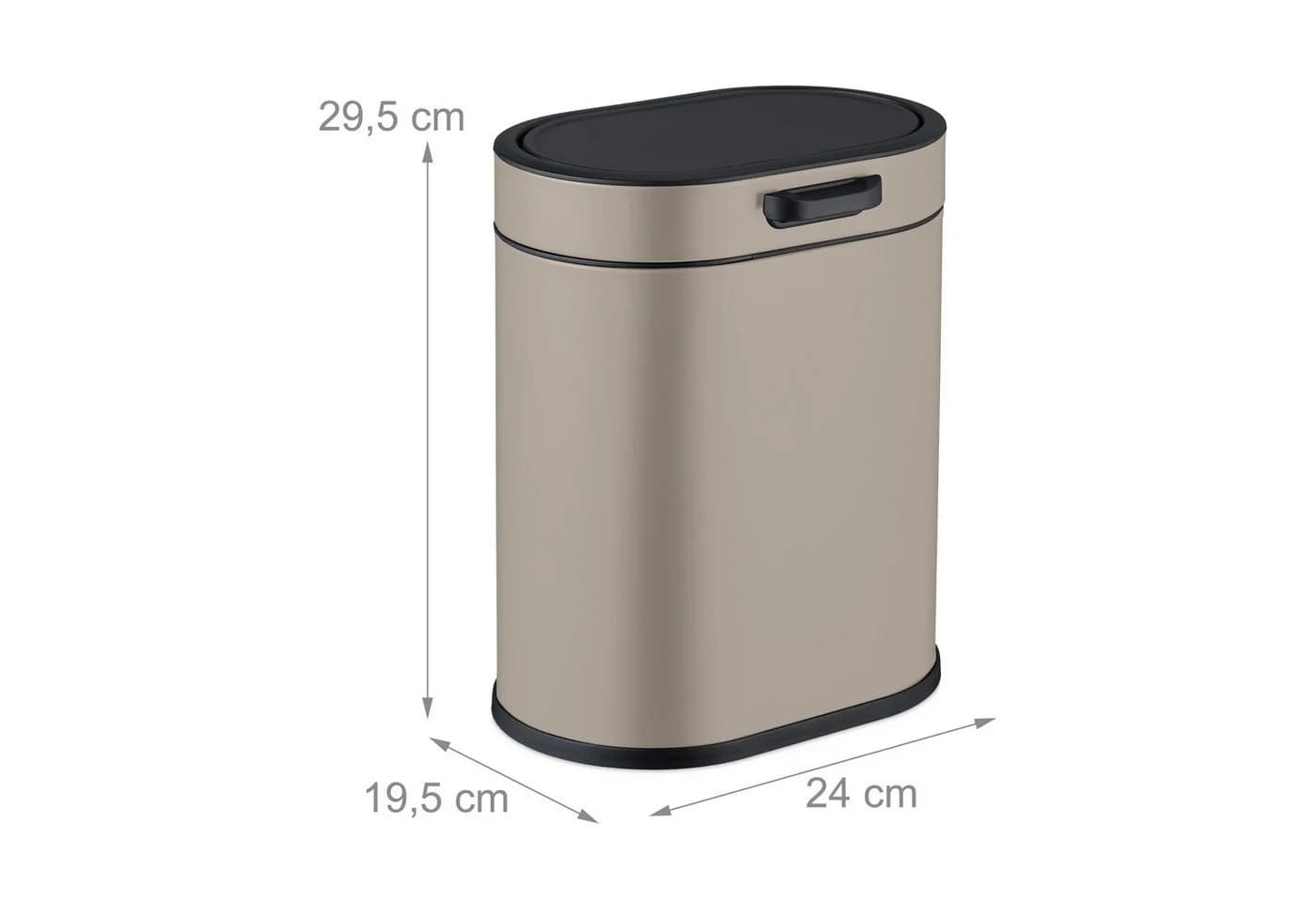 relaxdays Hängender Mülleimer 5 Liter Kosmetikeimer Beige - Bild 4