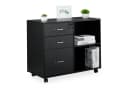 relaxdays Rollcontainer mit Schubladen und Ablage Schwarz Silber Bild 2