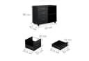 relaxdays Rollcontainer mit Schubladen und Ablage Schwarz Silber Bild 4