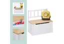 relaxdays Sitzbank Kinderbank mit Stauraum Weiss-Braun Bild 5
