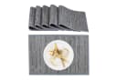 relaxdays Platzset 6er Set Bambus Grau Tischmatten Bild 2