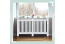 relaxdays Heizungsverkleidung Landhausstil Weiß Bild 3
