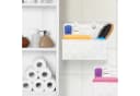 relaxdays Hängende Aufbewahrungskörbe 2er Set Weiß Kunststoff Bild 1