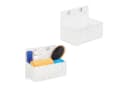 relaxdays Hängende Aufbewahrungskörbe 2er Set Weiß Kunststoff Bild 2