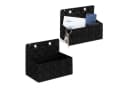 relaxdays Hängende Aufbewahrungskörbe 2er Set Schwarz Bild 2