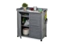 relaxdays Pflanztisch mit Unterschrank grau - Gartenwerkbank Bild 2
