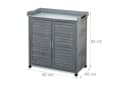 relaxdays Pflanztisch mit Unterschrank grau - Gartenwerkbank Bild 4