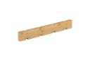 relaxdays Wandgarderobe mit klappbaren Haken 4er Set Bambus Schwarz Bild 5