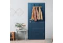 relaxdays Türgarderobe mit 6 Haken, schwarz, Bambus & Stahl Bild 1