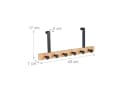 relaxdays Türgarderobe mit 6 Haken, schwarz, Bambus & Stahl Bild 4