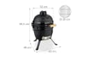 relaxdays Keramik Kamado Grill Schwarz mit Grill-Ei Bild 4