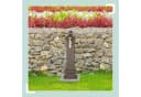 relaxdays Gartenbrunnen Standbrunnen antik braun mit goldenem Wasserhahn Bild 1