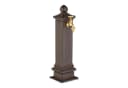 relaxdays Gartenbrunnen Standbrunnen antik braun mit goldenem Wasserhahn Bild 2