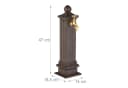 relaxdays Gartenbrunnen Standbrunnen antik braun mit goldenem Wasserhahn Bild 4